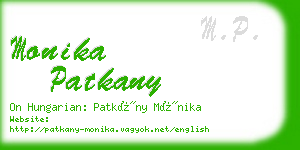 monika patkany business card